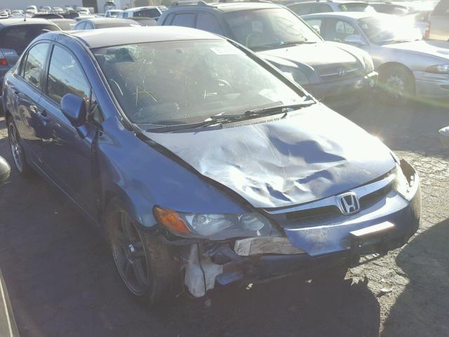 JHMFA16548S000212 - 2008 HONDA CIVIC LX BLUE photo 1