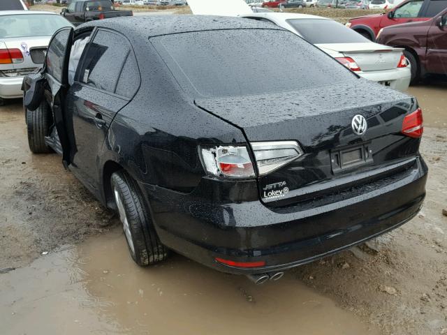 3VW2K7AJ9FM241089 - 2015 VOLKSWAGEN JETTA BASE BLACK photo 3