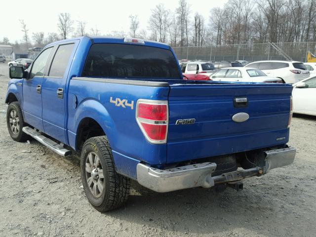1FTFW1EF2BFD03941 - 2011 FORD F150 SUPER BLUE photo 3