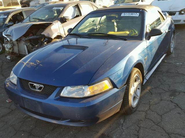 1FAFP45X2YF235212 - 2000 FORD MUSTANG GT BLUE photo 2