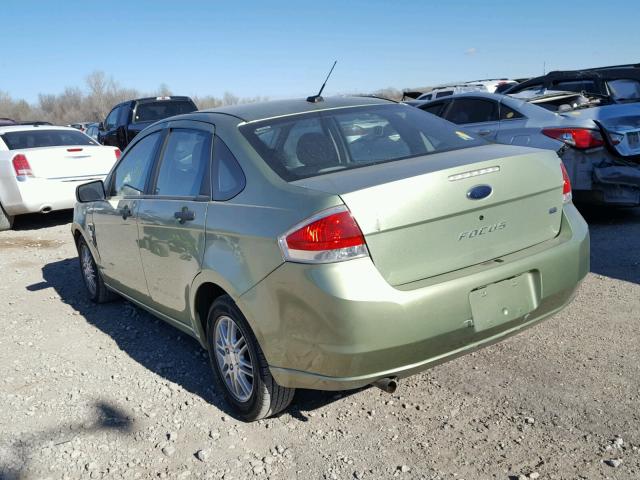 1FAHP35N58W206661 - 2008 FORD FOCUS SE GREEN photo 3