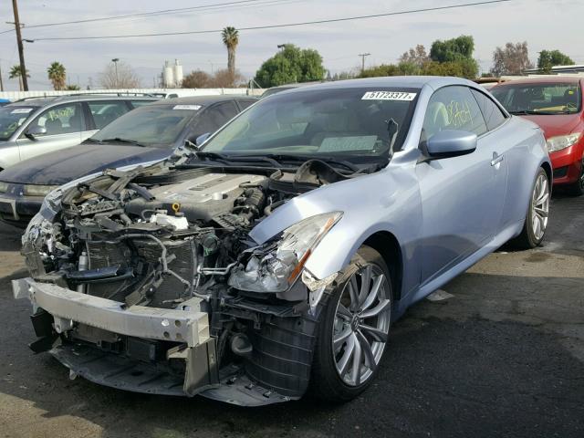 JNKCV66E19M725258 - 2009 INFINITI G37 BASE BLUE photo 2