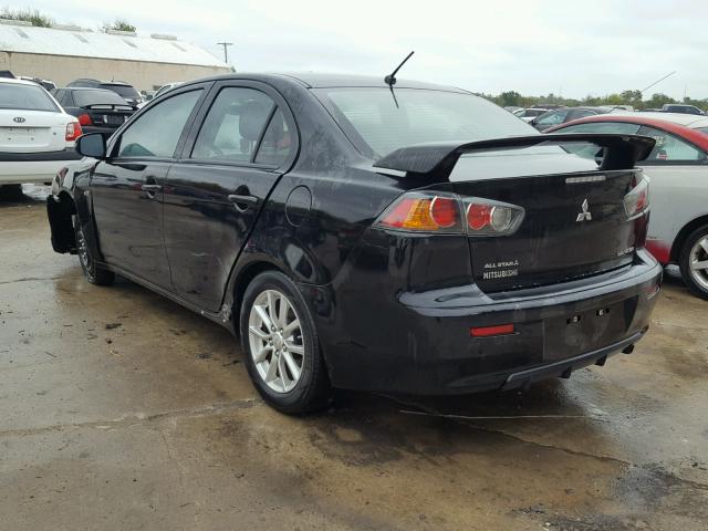 JA32U2FUXFU016659 - 2015 MITSUBISHI LANCER ES BLACK photo 3