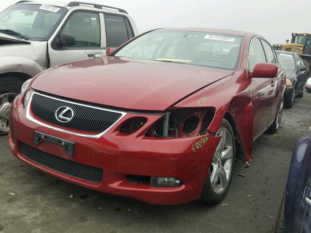 JTHBE96S470026052 - 2007 LEXUS GS 350 RED photo 2