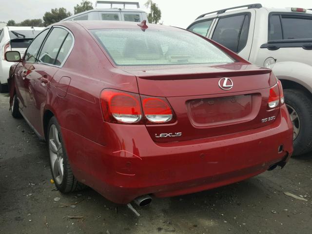 JTHBE96S470026052 - 2007 LEXUS GS 350 RED photo 3