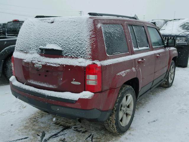 1C4NJPFB9DD205402 - 2013 JEEP PATRIOT LA RED photo 4