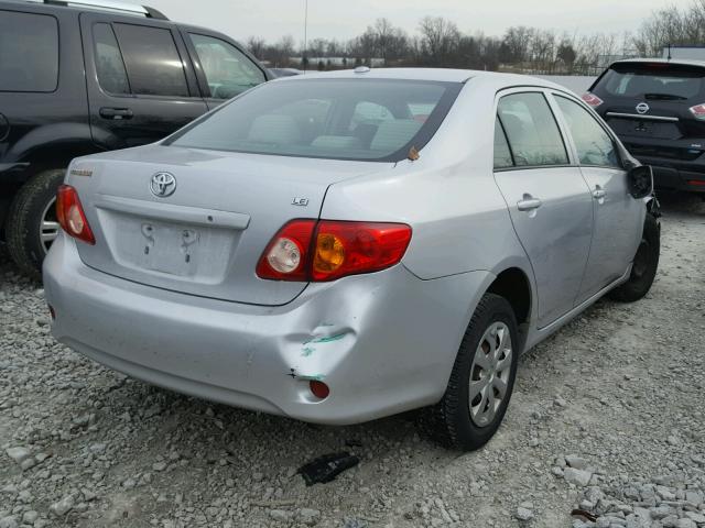 1NXBU40E19Z137157 - 2009 TOYOTA COROLLA BA SILVER photo 4