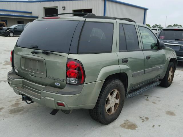 1GNDS13SX42314206 - 2004 CHEVROLET TRAILBLAZE GREEN photo 4