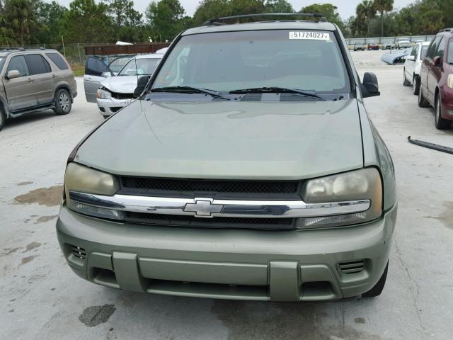 1GNDS13SX42314206 - 2004 CHEVROLET TRAILBLAZE GREEN photo 9