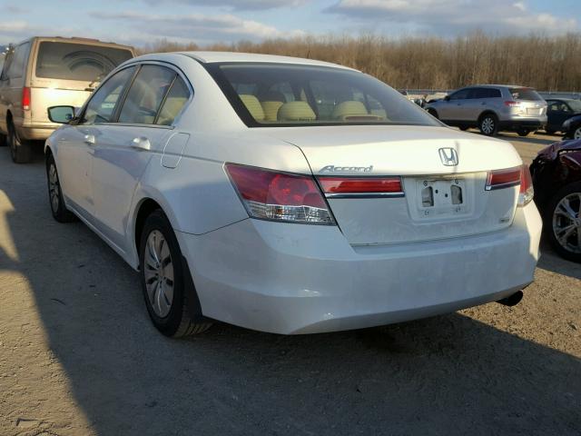 1HGCP2F30CA113243 - 2012 HONDA ACCORD LX WHITE photo 3