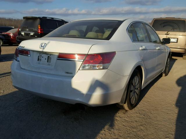 1HGCP2F30CA113243 - 2012 HONDA ACCORD LX WHITE photo 4