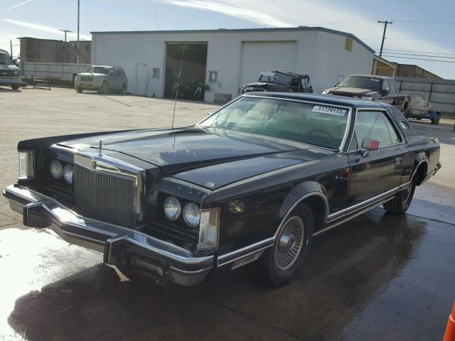 9Y89S740931 - 1979 LINCOLN CONTINENTA BLACK photo 2