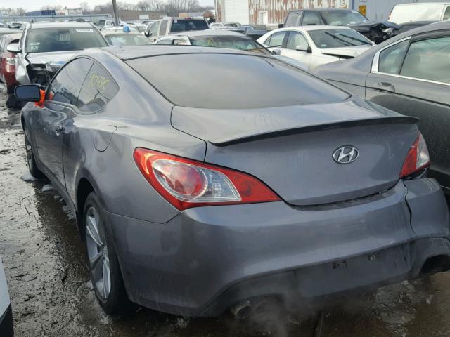 KMHHT6KD2BU056574 - 2011 HYUNDAI GENESIS CO GRAY photo 3