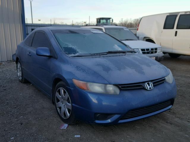 2HGFG12636H582498 - 2006 HONDA CIVIC LX BLUE photo 1