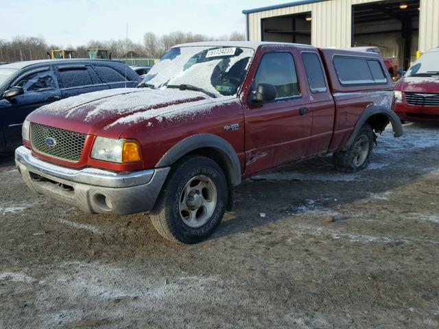 1FTZR15E52TA74815 - 2002 FORD RANGER SUP RED photo 2