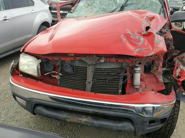 5TESM92N93Z239514 - 2003 TOYOTA TACOMA XTR RED photo 7