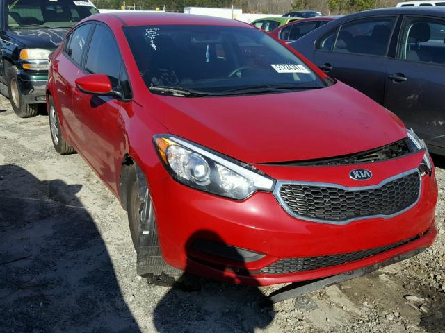 KNAFK4A62G5564340 - 2016 KIA FORTE LX RED photo 1