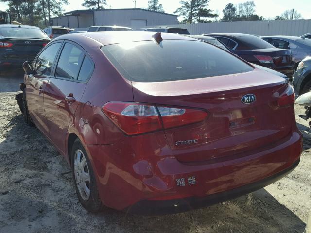 KNAFK4A62G5564340 - 2016 KIA FORTE LX RED photo 3