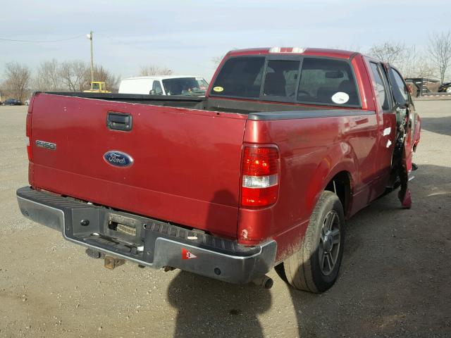 1FTPX14V18FA12804 - 2008 FORD F150 RED photo 4