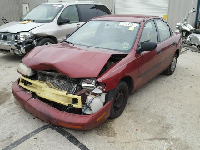 JM1BB1414T0336248 - 1996 MAZDA PROTEGE DX MAROON photo 2