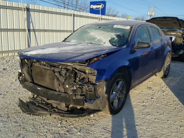 1C3CDZAG0DN749718 - 2013 DODGE AVENGER SE BLUE photo 2