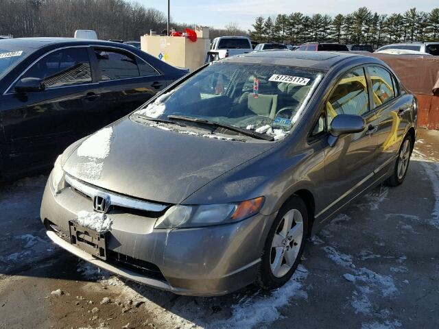 2HGFA16818H509212 - 2008 HONDA CIVIC EX GRAY photo 2