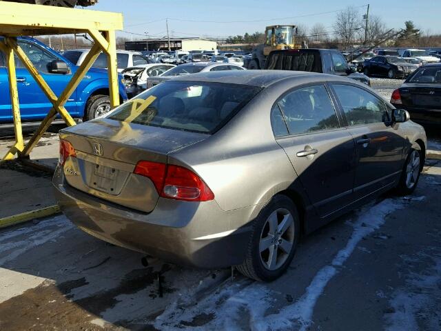 2HGFA16818H509212 - 2008 HONDA CIVIC EX GRAY photo 4