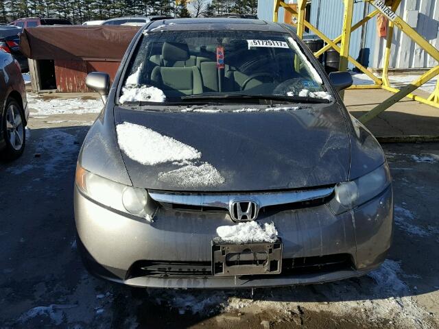 2HGFA16818H509212 - 2008 HONDA CIVIC EX GRAY photo 9