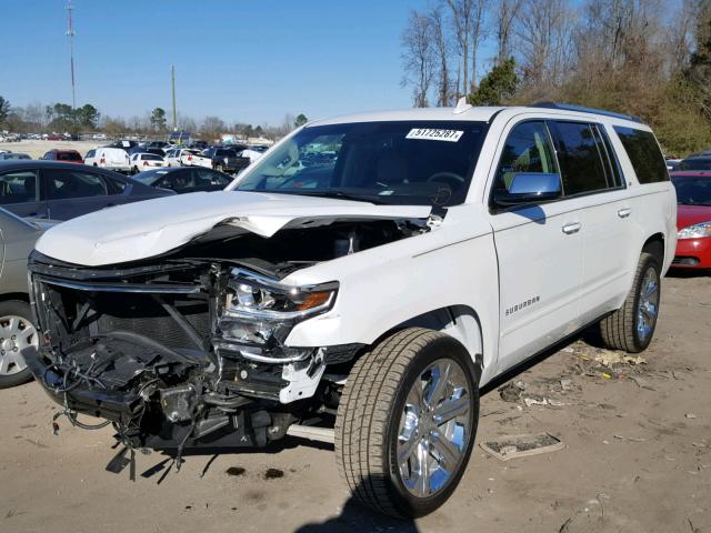 1GNSKJKC8GR216823 - 2016 CHEVROLET SUBURBAN K WHITE photo 2