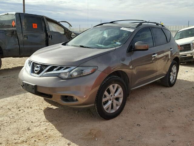 JN8AZ1MU2CW104668 - 2012 NISSAN MURANO S BROWN photo 2