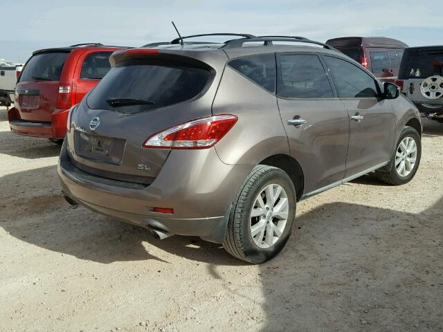 JN8AZ1MU2CW104668 - 2012 NISSAN MURANO S BROWN photo 4