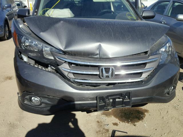 2HKRM3H58EH536542 - 2014 HONDA CR-V EX GRAY photo 7