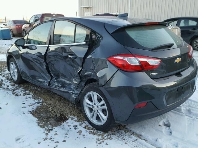 3G1BE6SM7HS573083 - 2017 CHEVROLET CRUZE LT GRAY photo 3