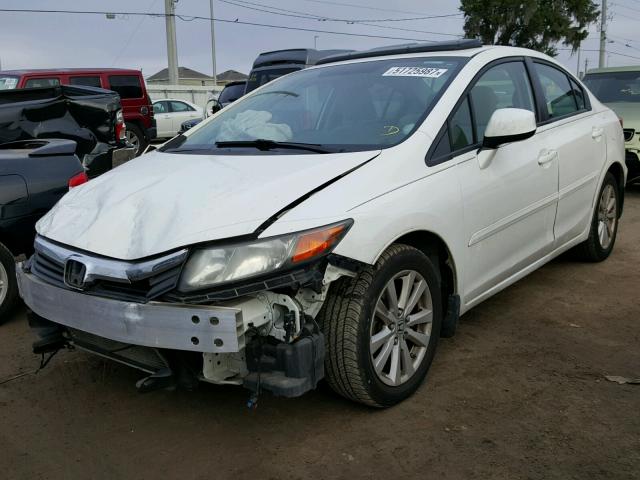 2HGFB2F88CH539206 - 2012 HONDA CIVIC EX თეთრი ფოტო 2