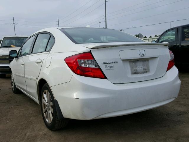 2HGFB2F88CH539206 - 2012 HONDA CIVIC EX თეთრი ფოტო 3