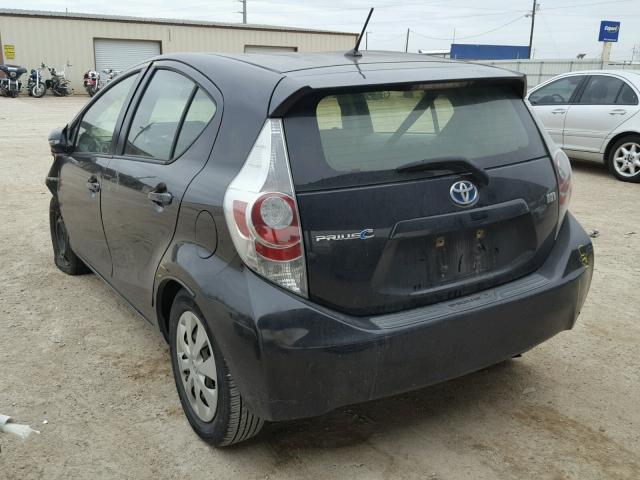 JTDKDTB33C1505518 - 2012 TOYOTA PRIUS C BLACK photo 3