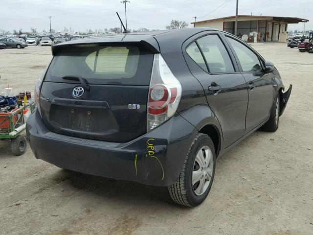 JTDKDTB33C1505518 - 2012 TOYOTA PRIUS C BLACK photo 4