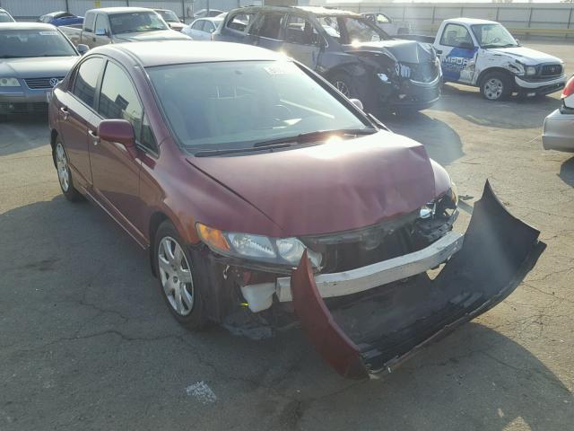 1HGFA16596L073991 - 2006 HONDA CIVIC LX MAROON photo 1