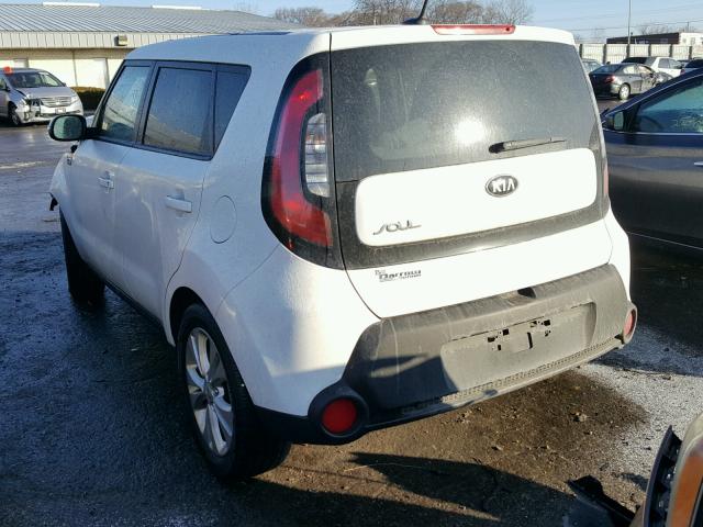 KNDJP3A51E7006898 - 2014 KIA SOUL + WHITE photo 3