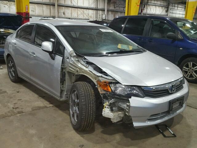 2HGFB2F58CH524386 - 2012 HONDA CIVIC LX SILVER photo 1