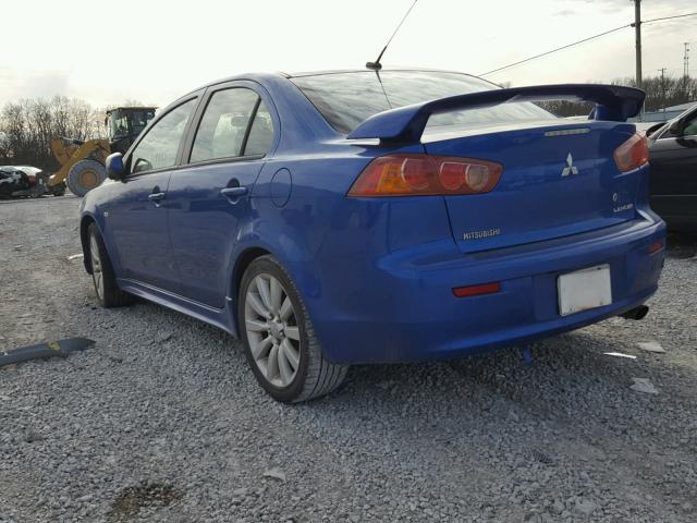 JA3AU86W69U006795 - 2009 MITSUBISHI LANCER GTS BLUE photo 3