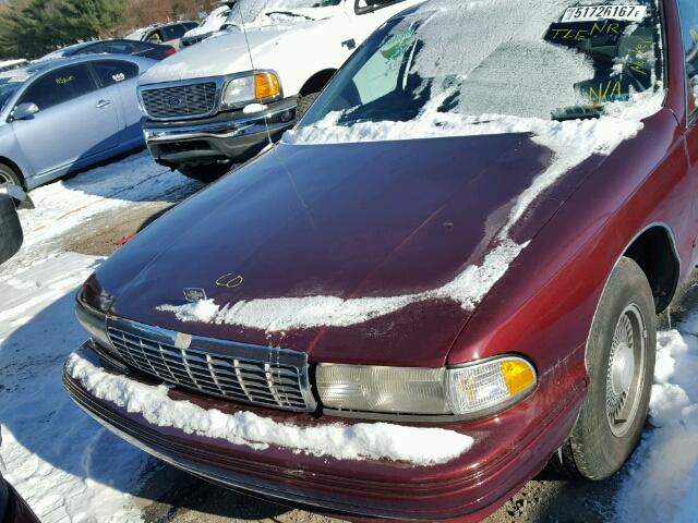 1G1BN53E8MW168818 - 1991 CHEVROLET CAPRICE CL 勃艮第红 照片 7