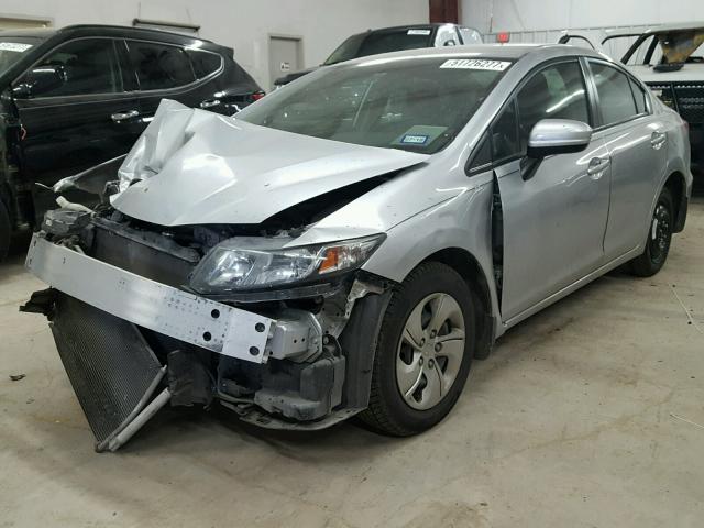 19XFB2F56EE061547 - 2014 HONDA CIVIC LX SILVER photo 2