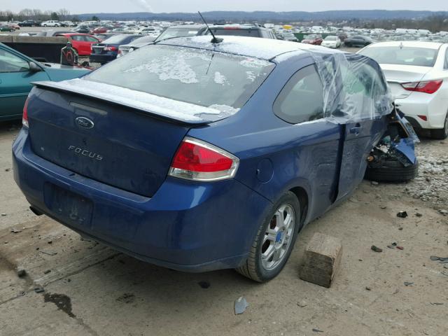 1FAHP33N58W224662 - 2008 FORD FOCUS SE BLUE photo 4