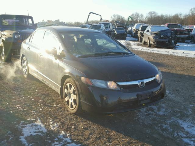 1HGFA16508L050425 - 2008 HONDA CIVIC LX BLACK photo 1