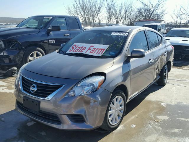 3N1CN7AP4CL861629 - 2012 NISSAN VERSA S CHARCOAL photo 2