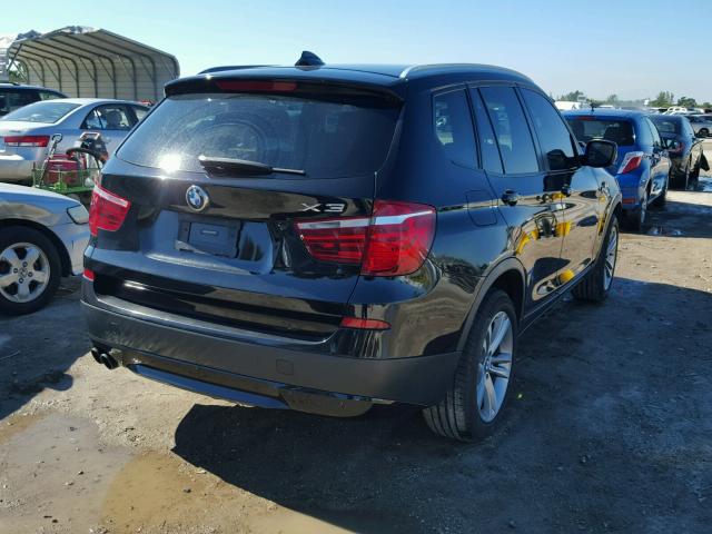 5UXWX9C58D0A15838 - 2013 BMW X3 XDRIVE2 BLACK photo 4