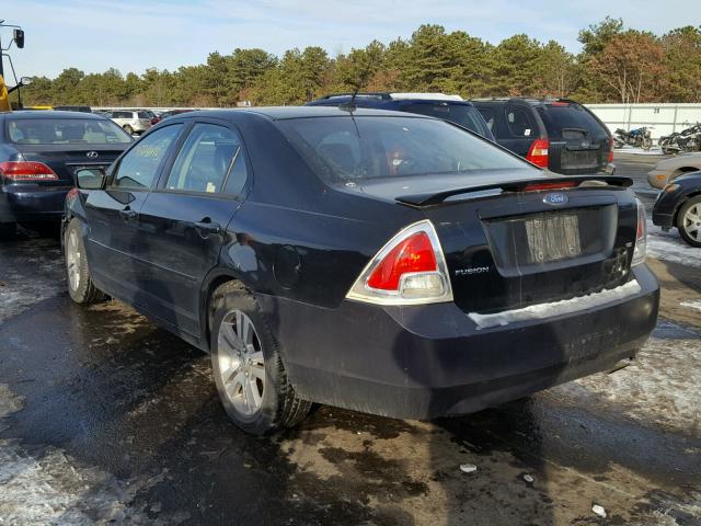 3FAHP07ZX7R156887 - 2007 FORD FUSION SE BLACK photo 3