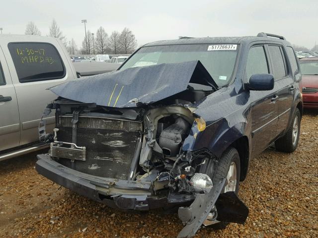 5FNYF4H53BB106388 - 2011 HONDA PILOT EXL BLUE photo 9