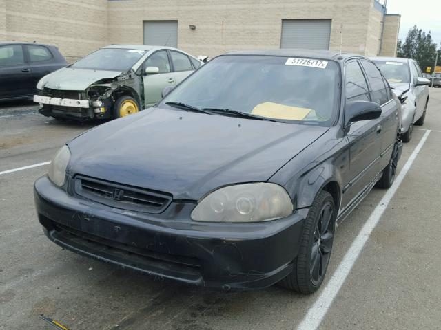 1HGEJ6628TL057842 - 1996 HONDA CIVIC DX BLACK photo 2